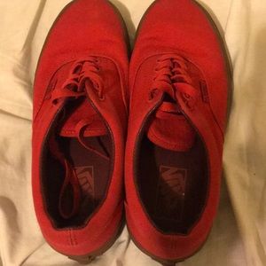 Red vans shoes